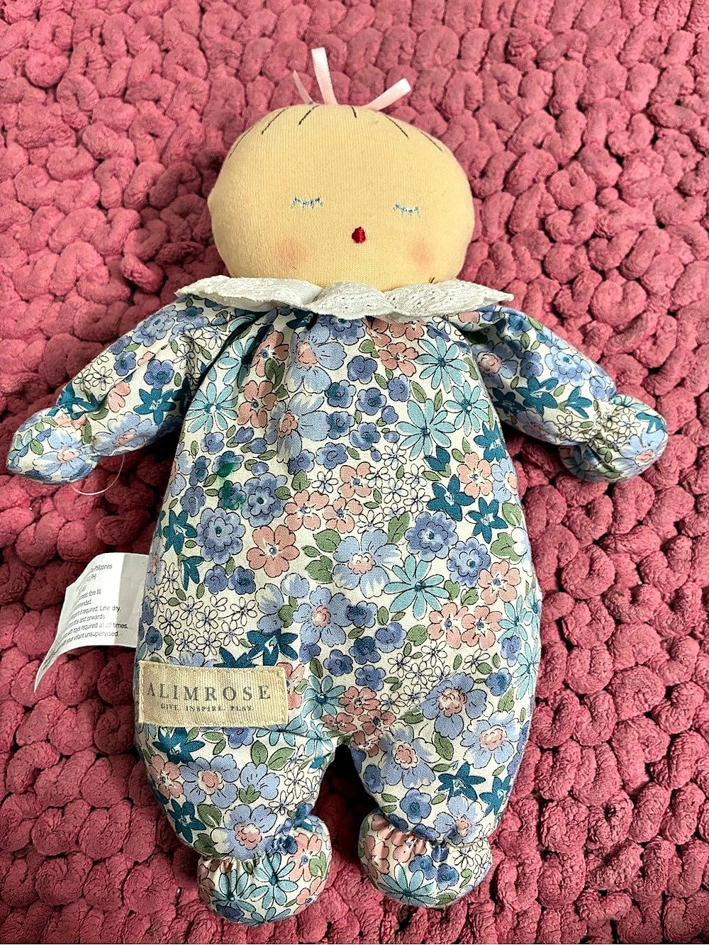 Alimrose Asleep Awake Baby Doll - Lilly Blue